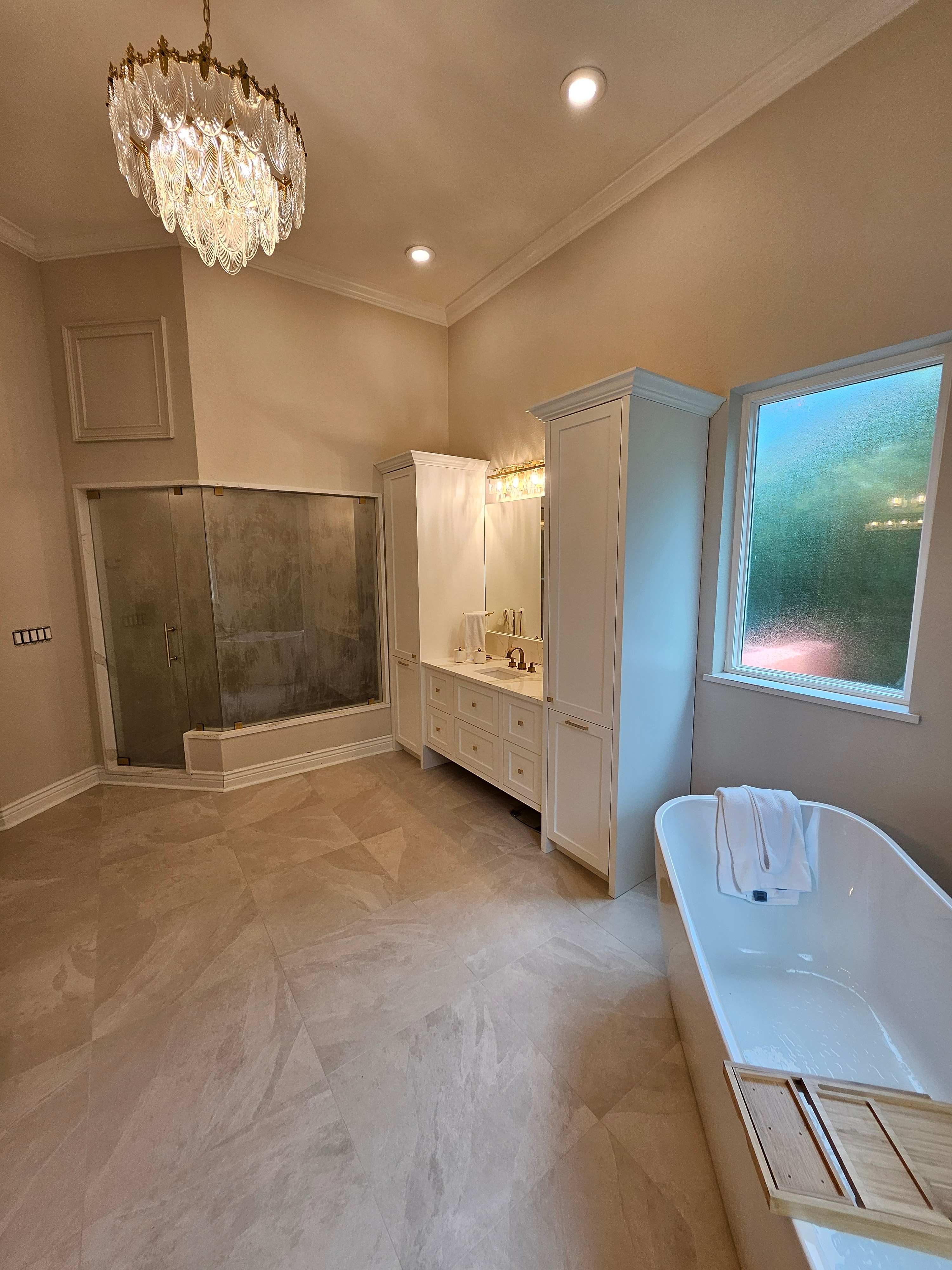 Tropical Steam Master Bathroom - Bathroom tile project in Apollo Beach, FL