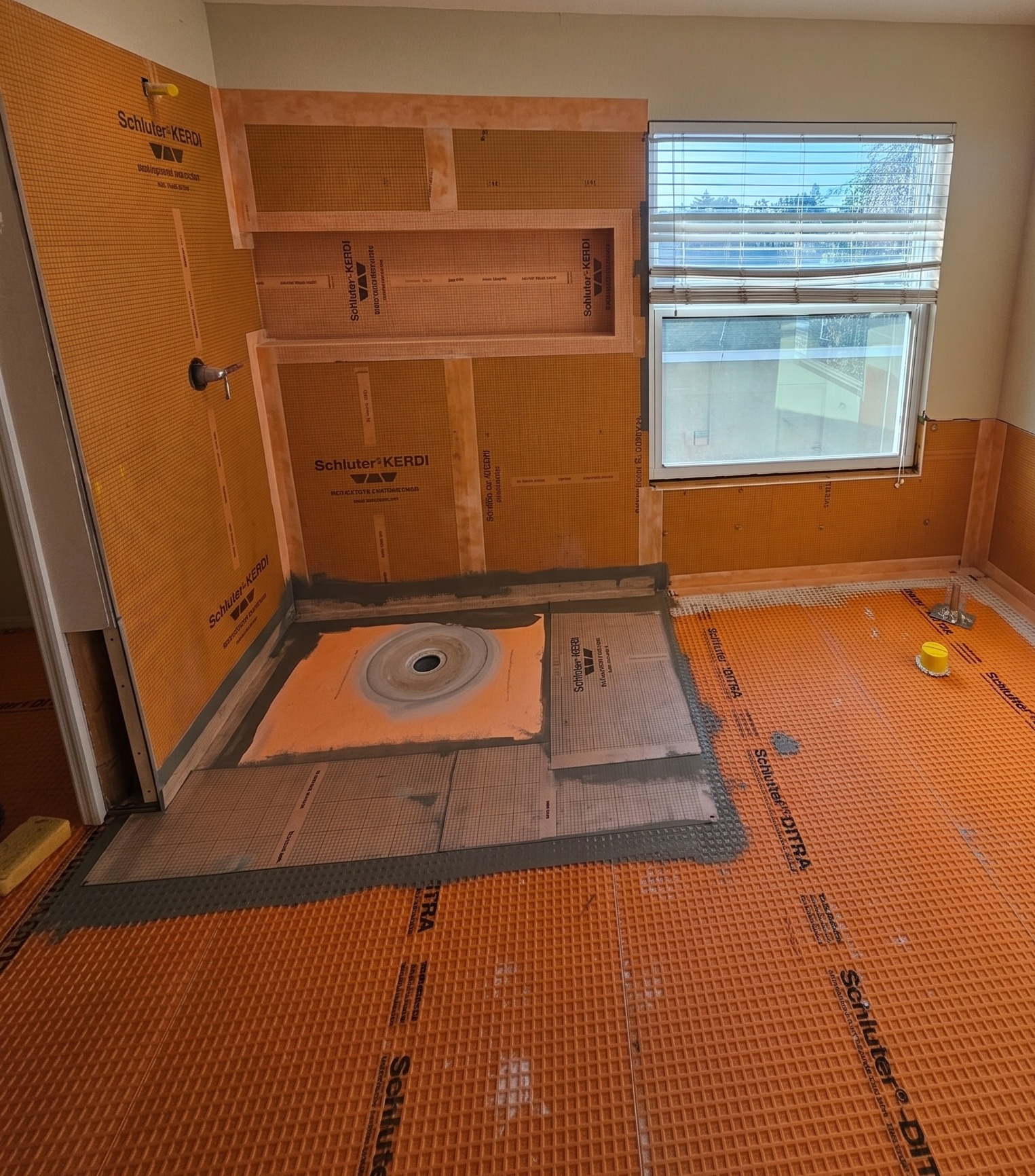 Schluter KERDI waterproofing system installation